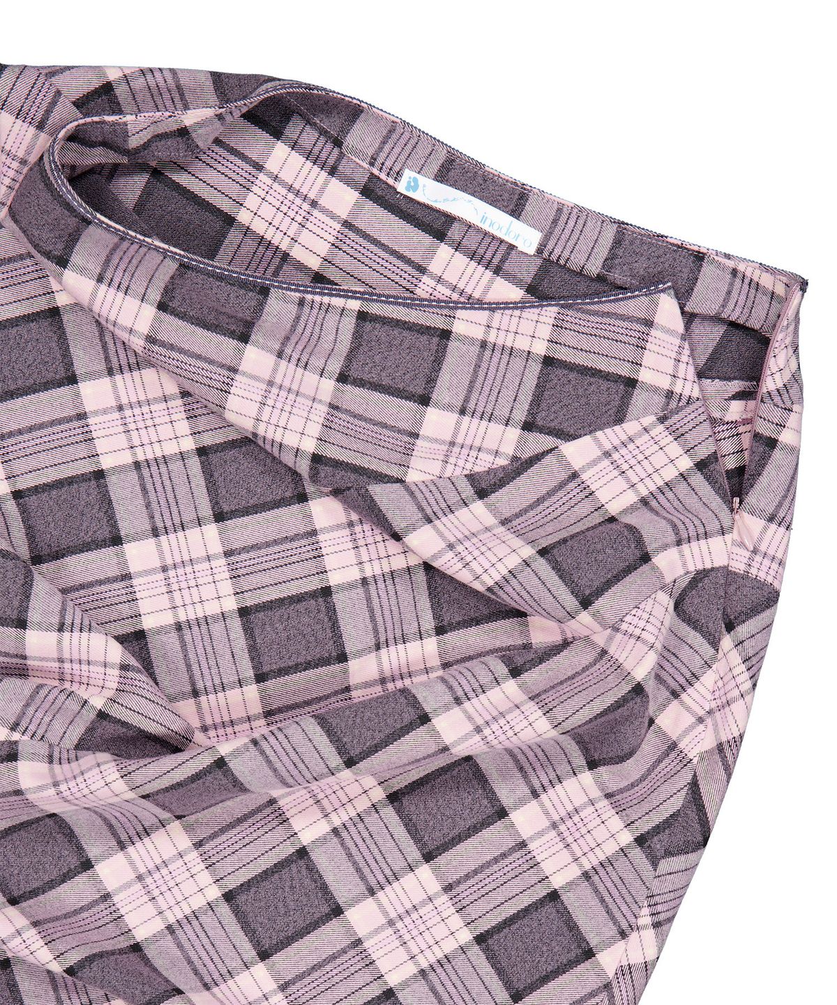 인오도르(INODORE) BIAS CHECK MIDI SKIRT _ PINK