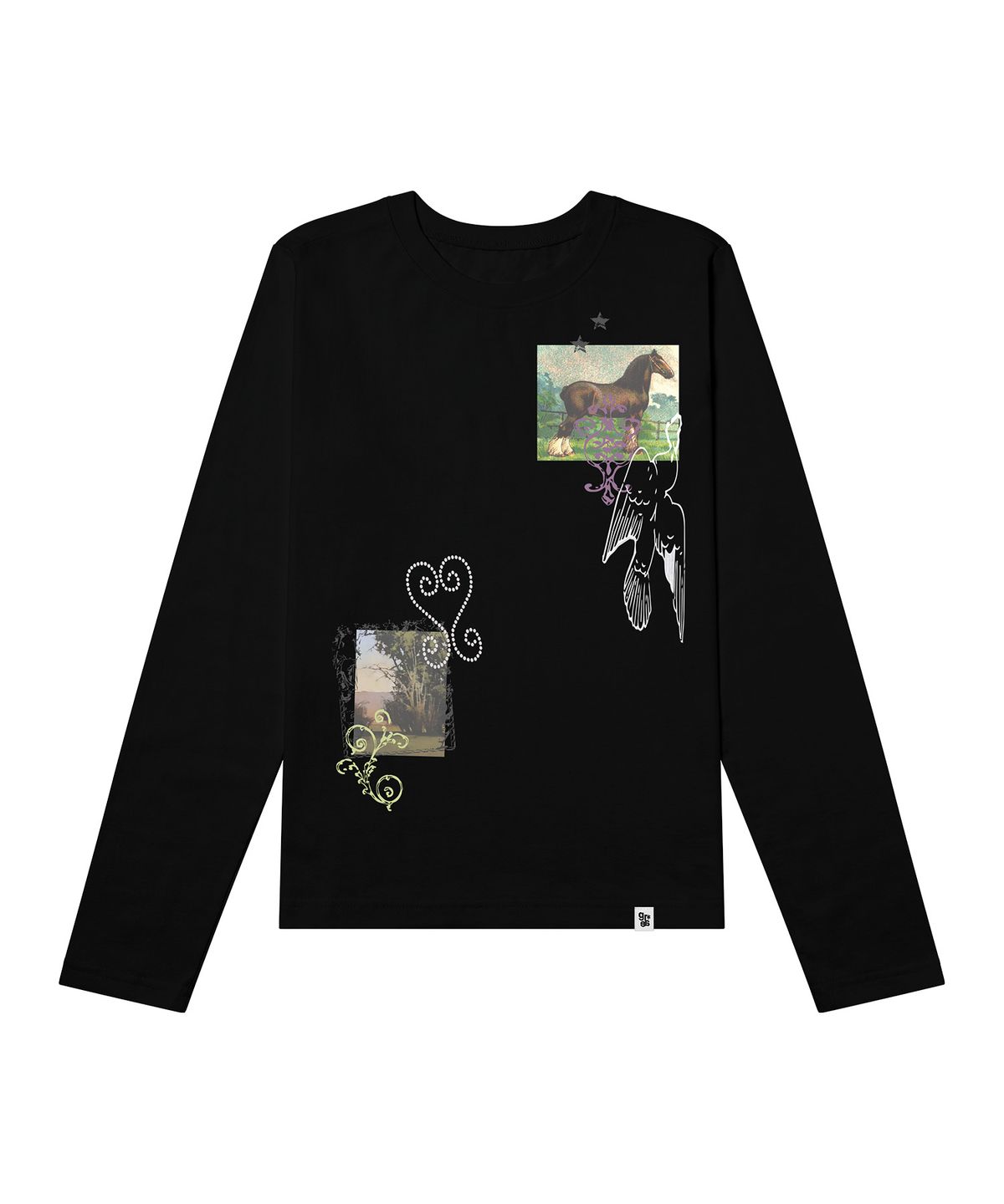 그레이버(GRAVER) [UNISEX]HOREY 롱슬리브 티셔츠_4color