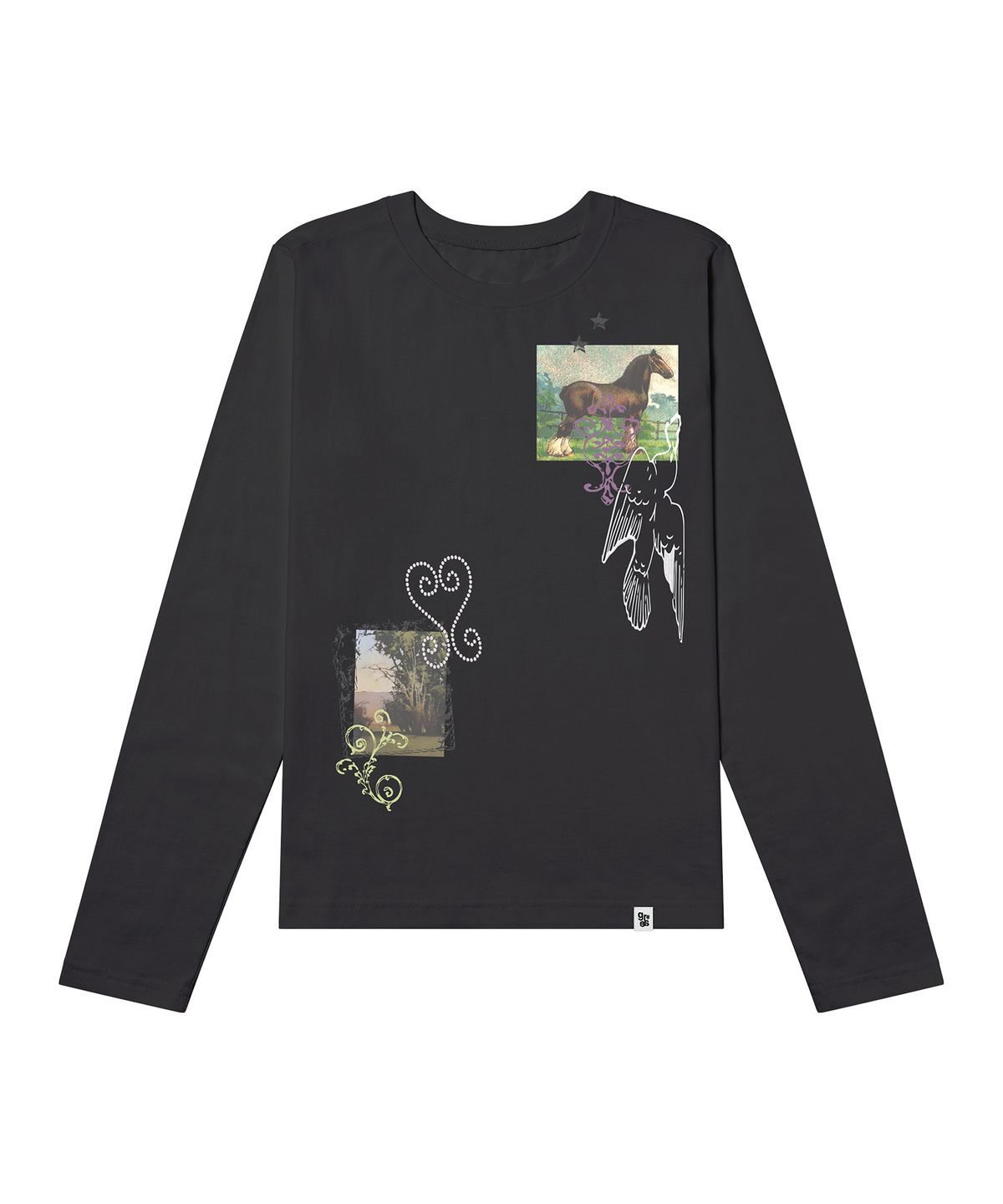 그레이버(GRAVER) [UNISEX]HOREY 롱슬리브 티셔츠_4color