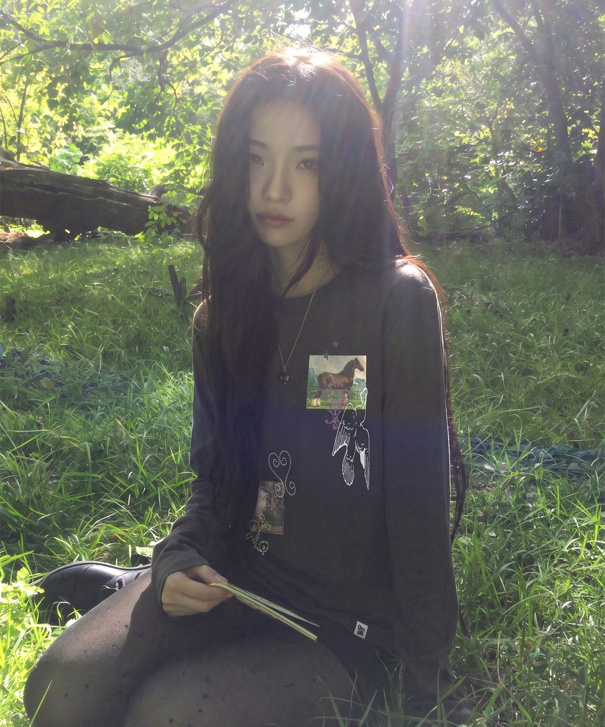그레이버(GRAVER) [UNISEX]HOREY 롱슬리브 티셔츠_4color