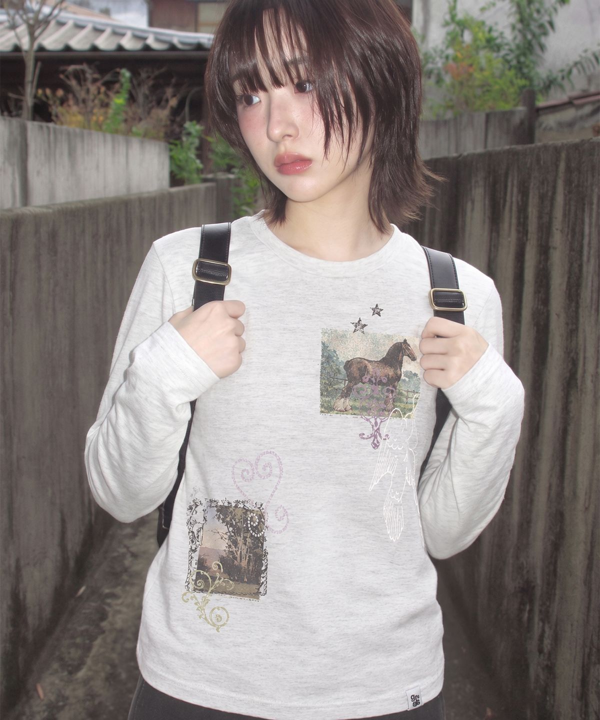그레이버(GRAVER) [UNISEX]HOREY 롱슬리브 티셔츠_4color