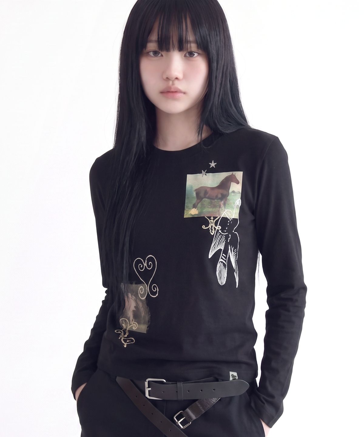 그레이버(GRAVER) [UNISEX]HOREY 롱슬리브 티셔츠_4color