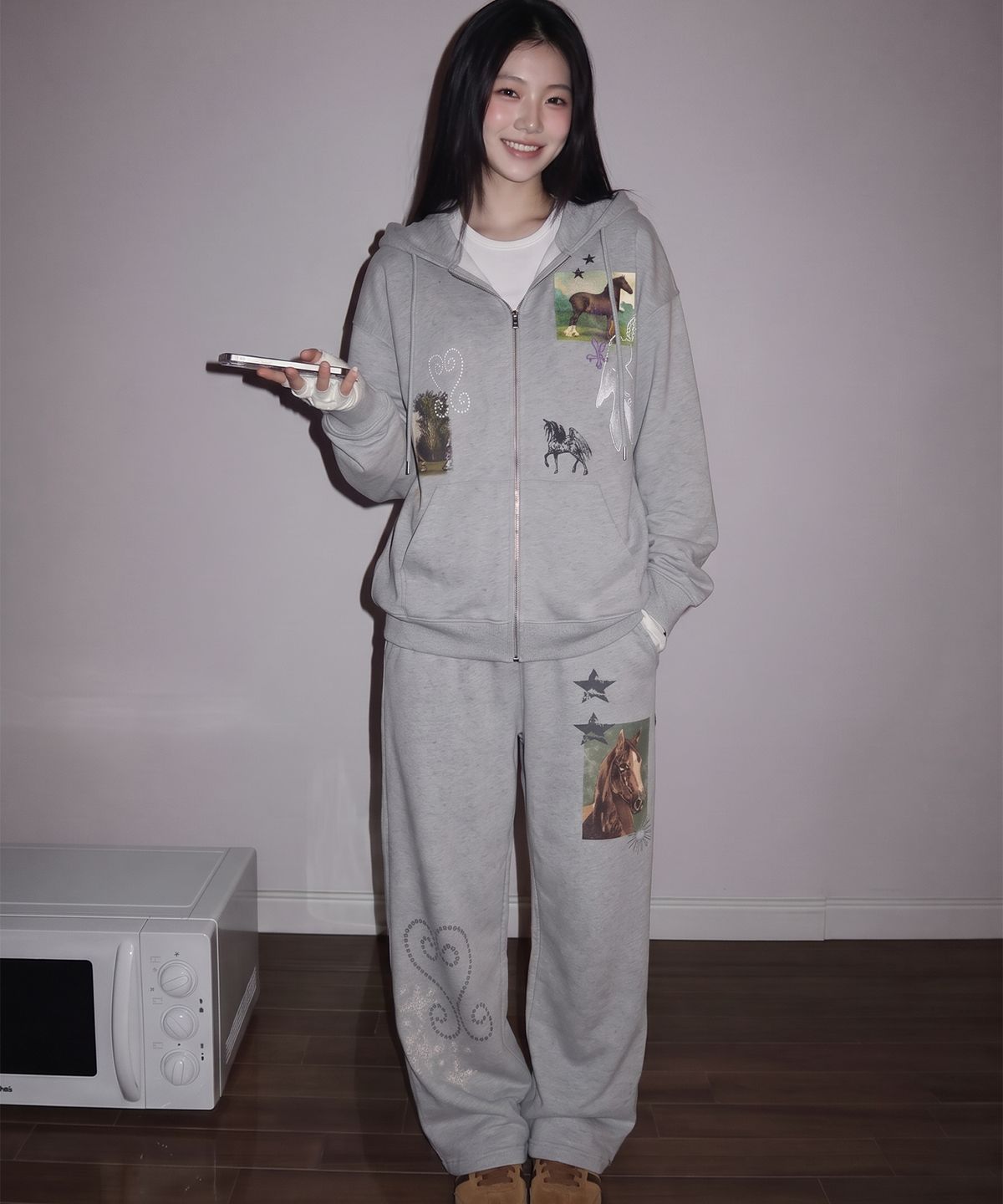 그레이버(GRAVER) [UNISEX]HOREY 트레이닝 와이드 팬츠_