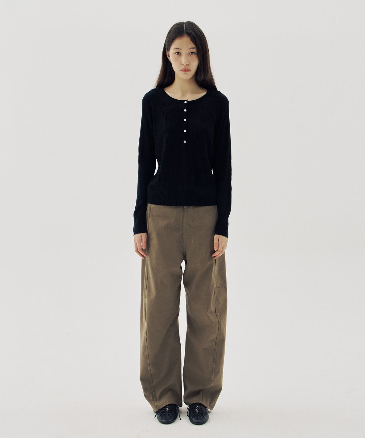 해브 앤 해브(HAVE8HAVE) Lyon Curved Pants_2 Color