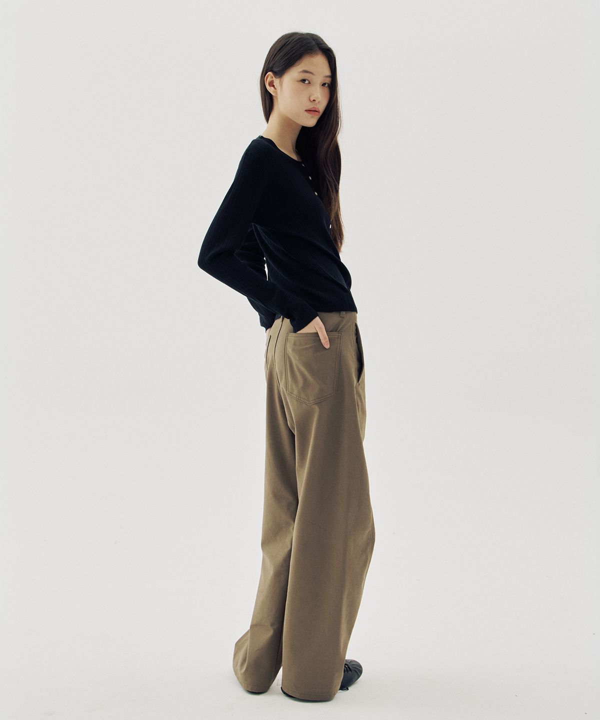 해브 앤 해브(HAVE8HAVE) Lyon Curved Pants_2 Color
