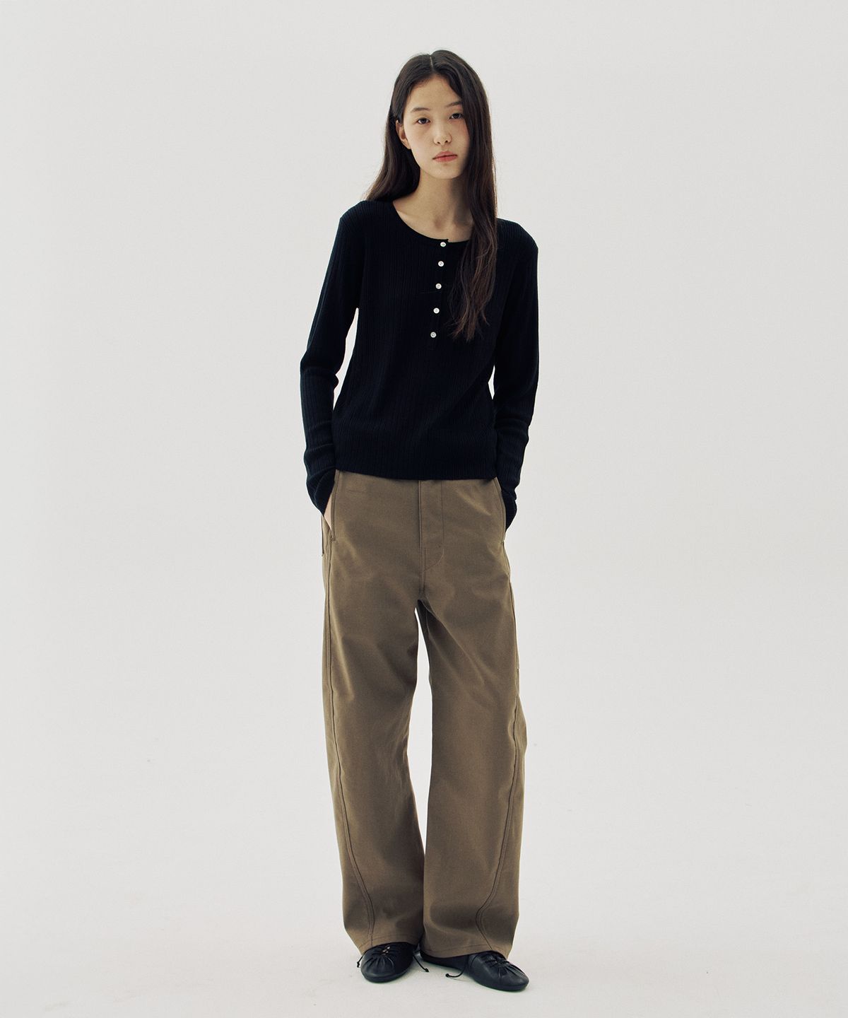 해브 앤 해브(HAVE8HAVE) Lyon Curved Pants_2 Color