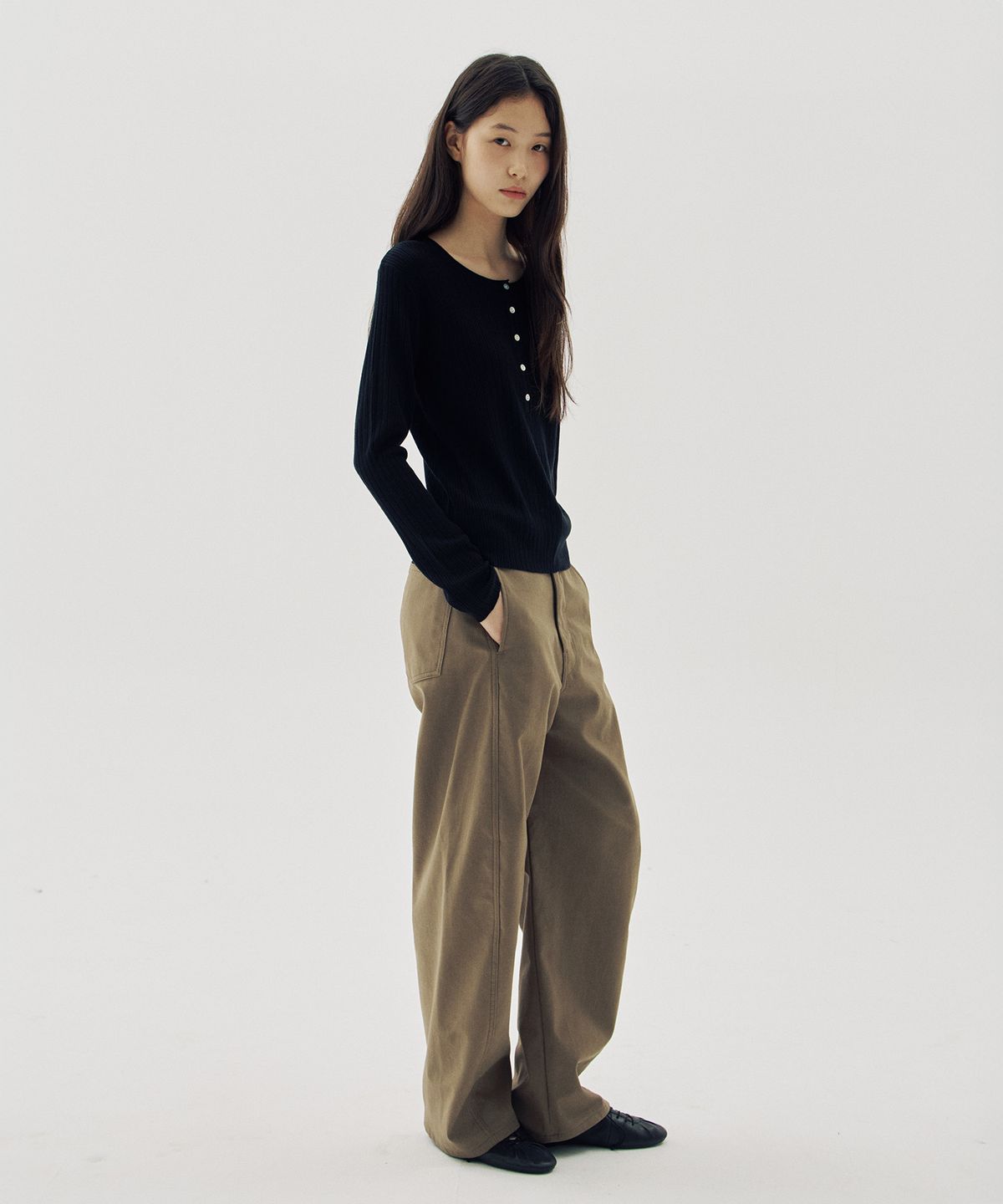 해브 앤 해브(HAVE8HAVE) Lyon Curved Pants_2 Color