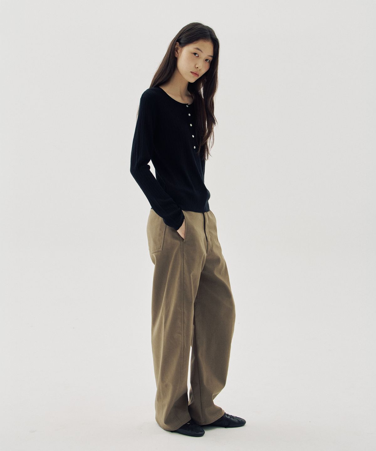 해브 앤 해브(HAVE8HAVE) Lyon Curved Pants_2 Color