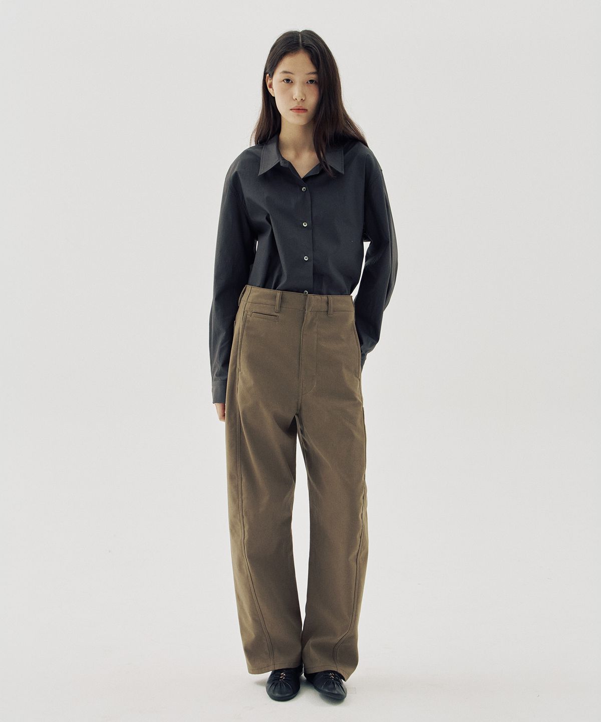 해브 앤 해브(HAVE8HAVE) Lyon Curved Pants_2 Color