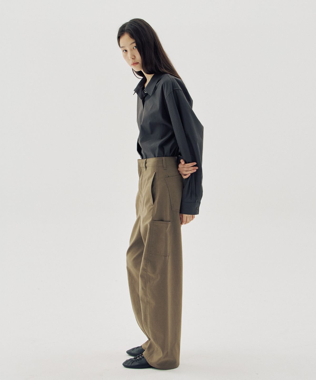 해브 앤 해브(HAVE8HAVE) Lyon Curved Pants_2 Color