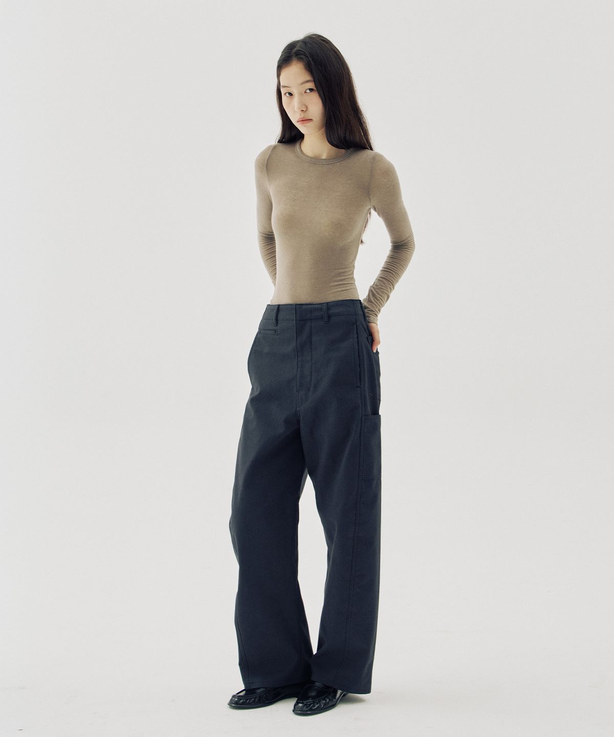 해브 앤 해브(HAVE8HAVE) Lyon Curved Pants_2 Color