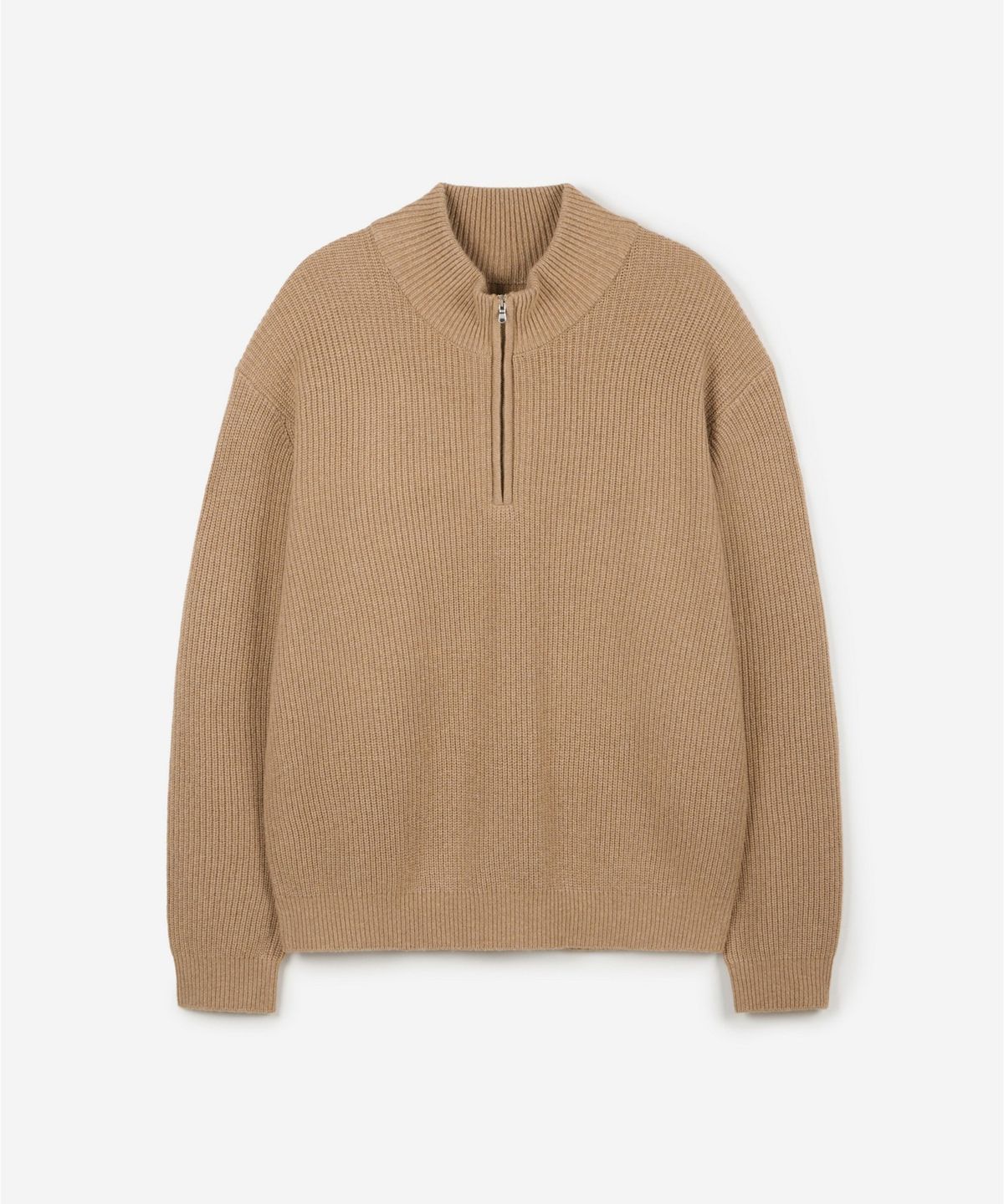 티엔지티(TNGT) Cashmere Blended Half-Zip Knit Top (Beige) TNSW6F109I2