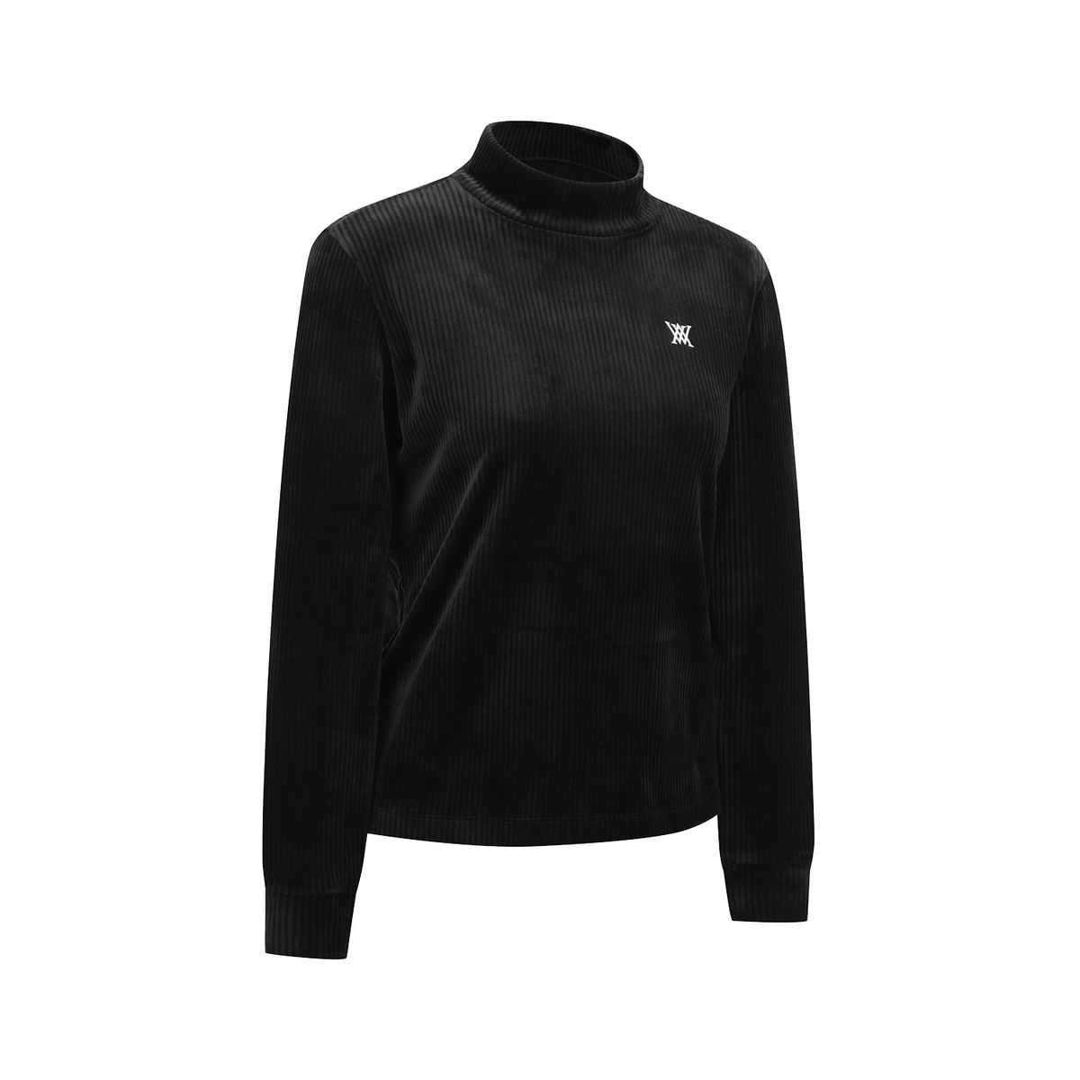 어뉴골프(ANEW GOLF) WOMEN CORDUROY MIDDLE LENGTH T-SHIRT_BK