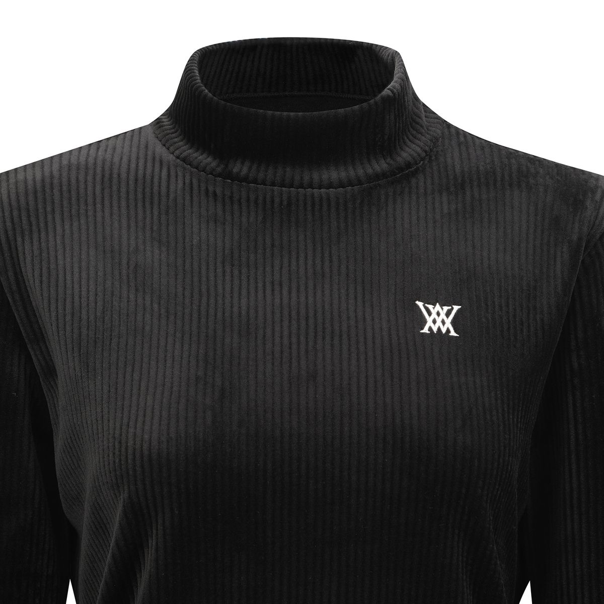 어뉴골프(ANEW GOLF) WOMEN CORDUROY MIDDLE LENGTH T-SHIRT_BK