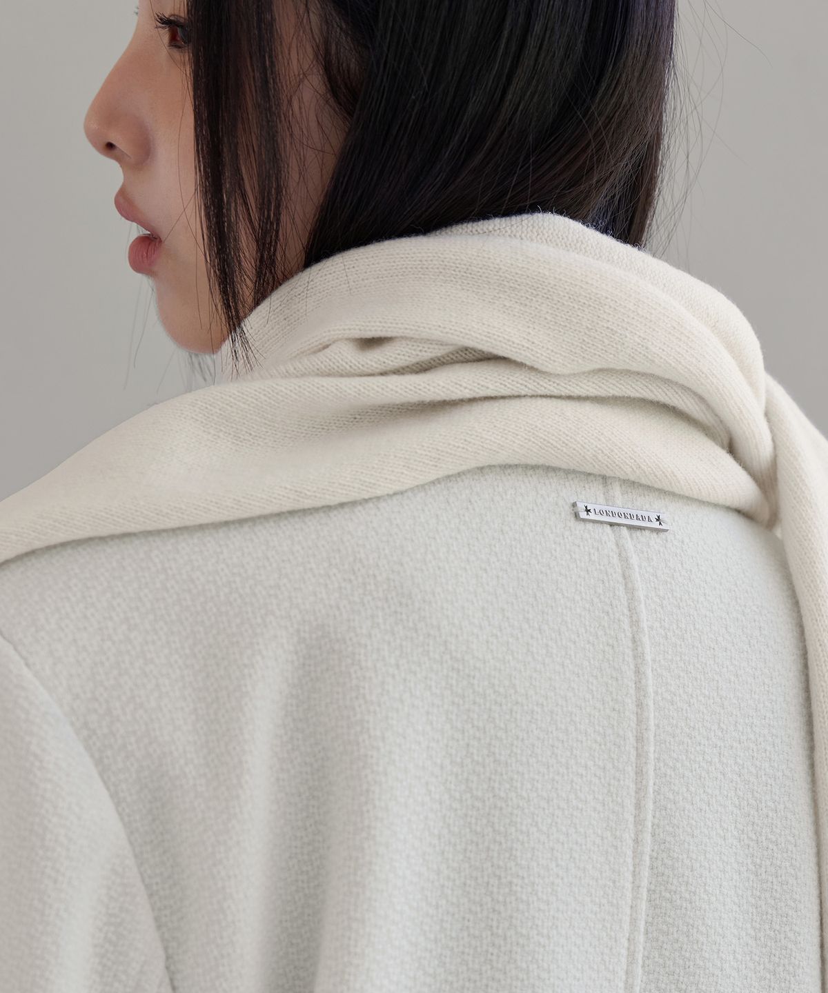 런던다다(LONDONDADA) Oversized Tweed Blazer, CREAM