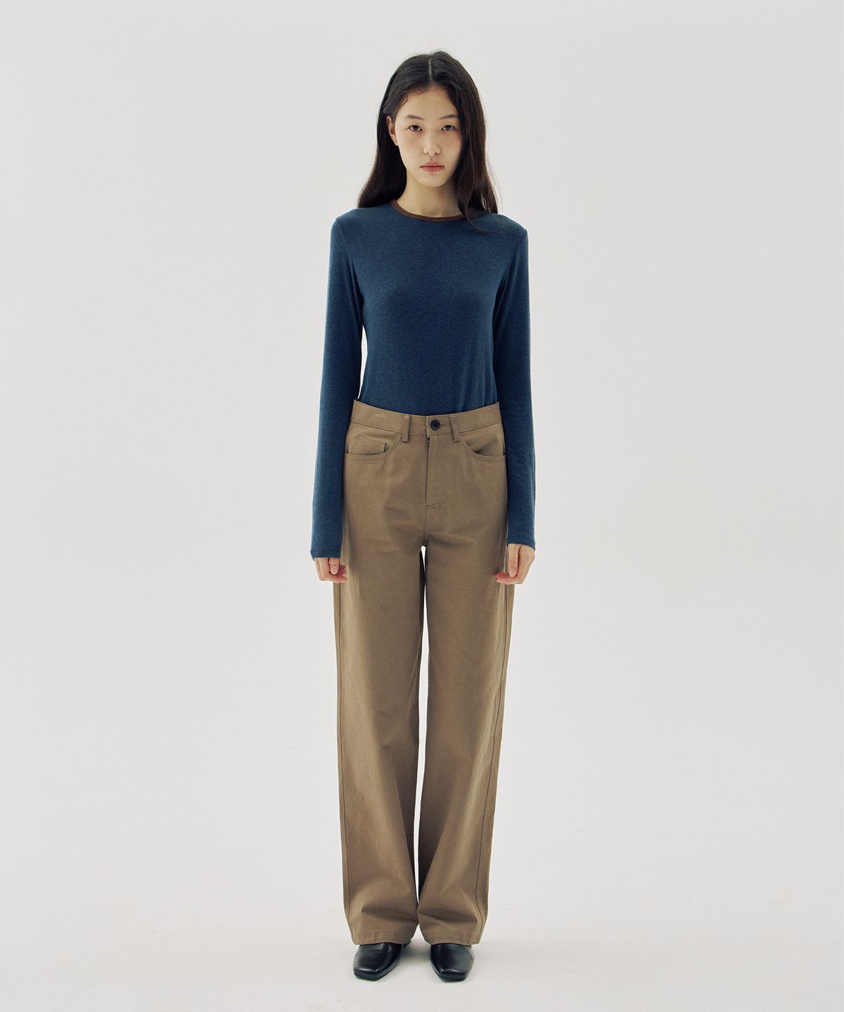 해브 앤 해브(HAVE8HAVE) Steady Mid-Rise Cotton Pants_2 Color