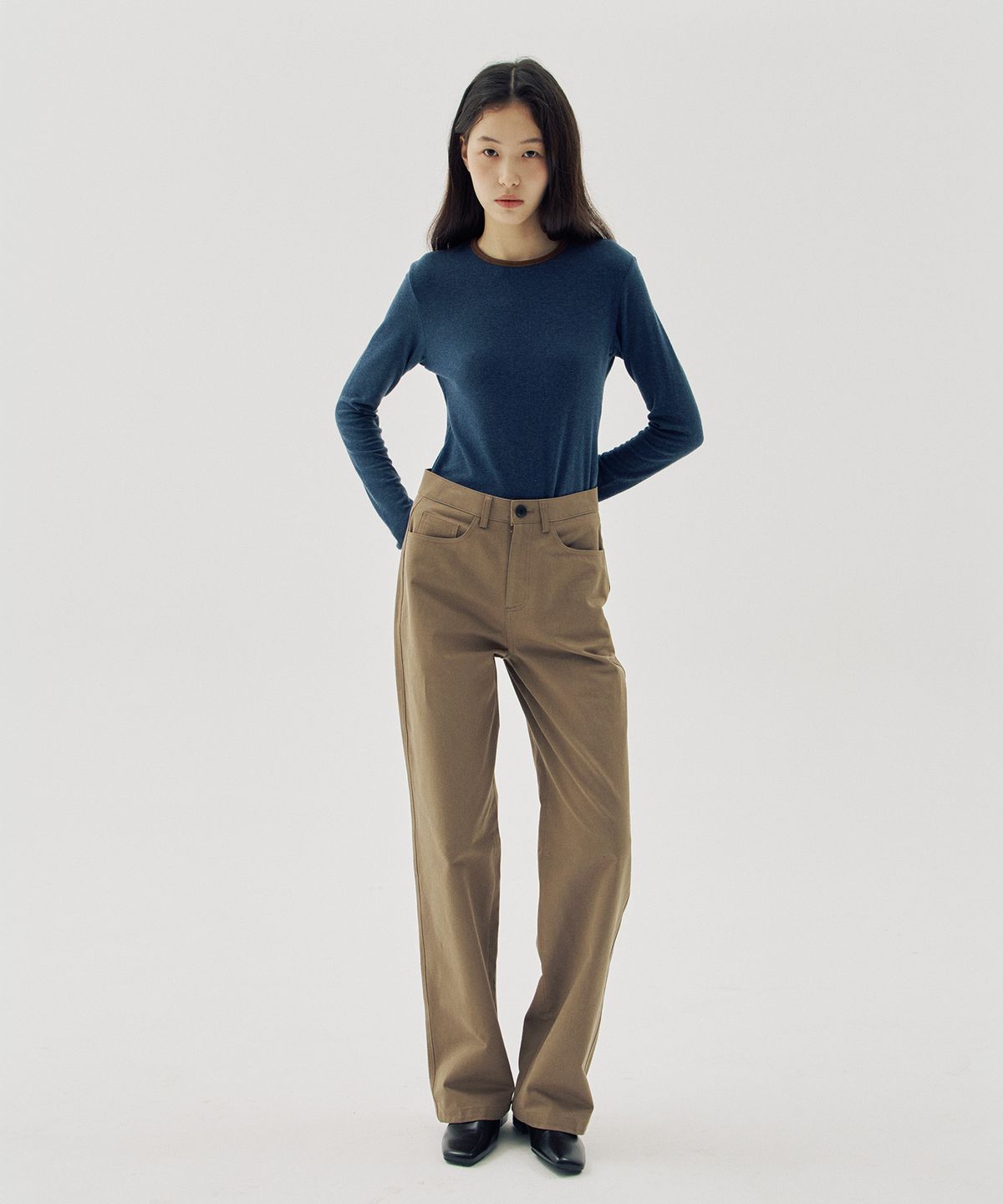 해브 앤 해브(HAVE8HAVE) Steady Mid-Rise Cotton Pants_2 Color