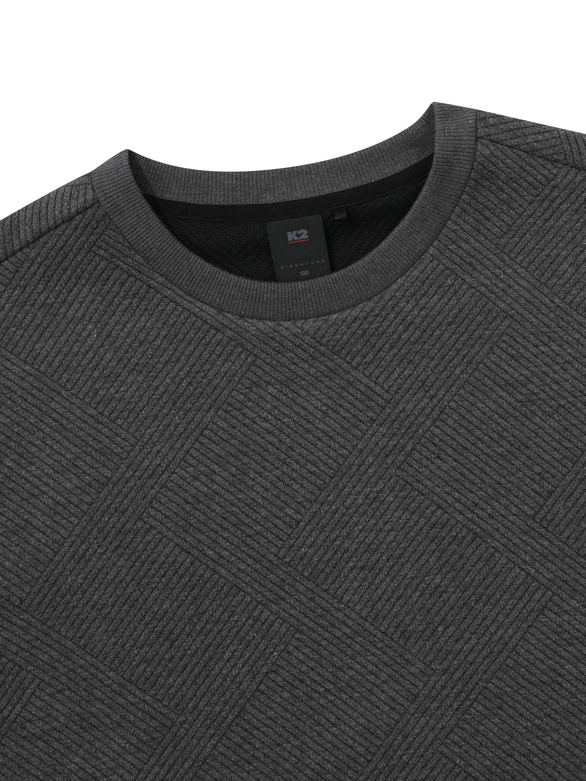 케이투(K2) 시그니처 컨투어(CONTOUR) 맨투맨_MELANGE CHARCOAL_KMW26265ZN