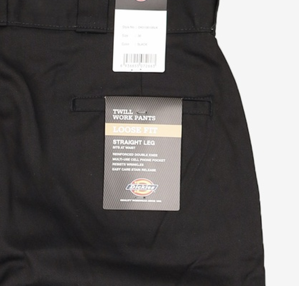 디키즈(DICKIES) 더블니 85283 루즈핏 워크팬츠 Black 36