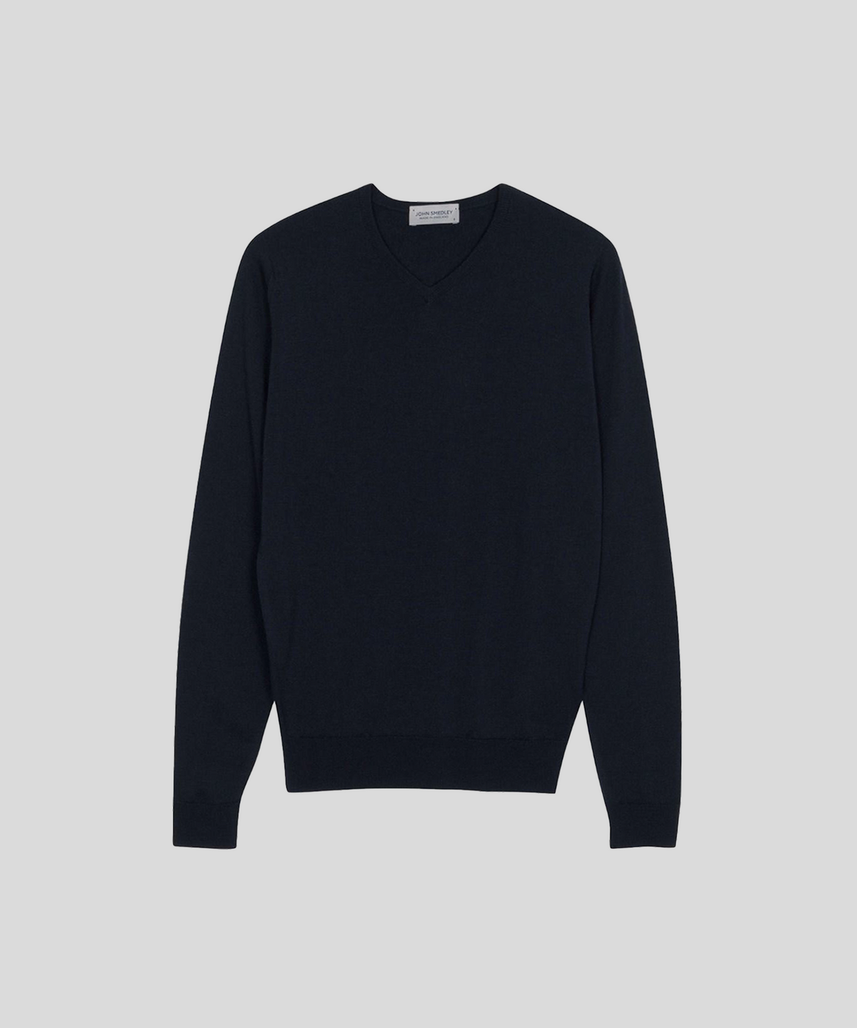 존 스메들리(JOHN SMEDLEY) SHIPTON Extra Fine Merino Wool Standard Fit High V-Neck Pullover Core 4 Colors