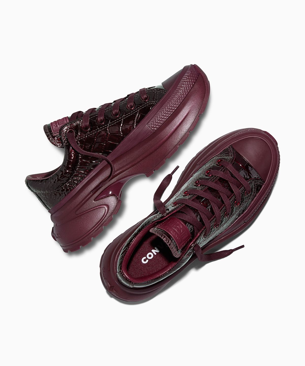 컨버스(CONVERSE) 런스타 크러쉬 크록 레더 딥 보르도 A24021C