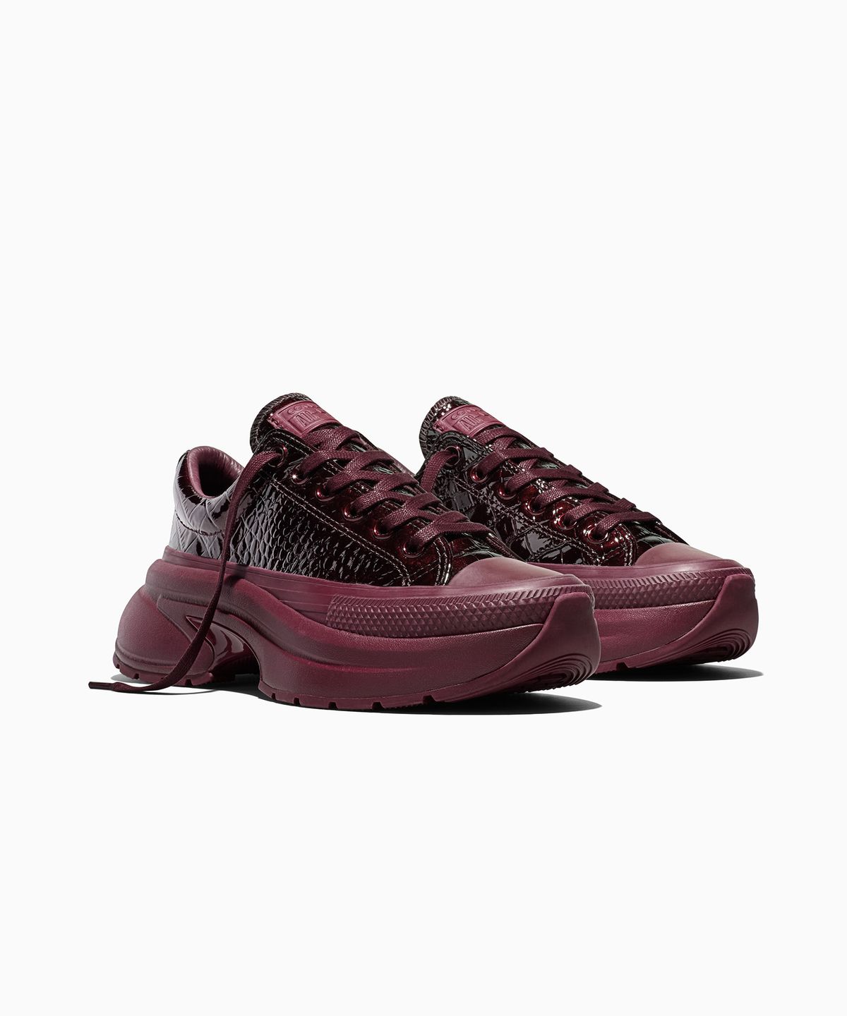컨버스(CONVERSE) 런스타 크러쉬 크록 레더 딥 보르도 A24021C