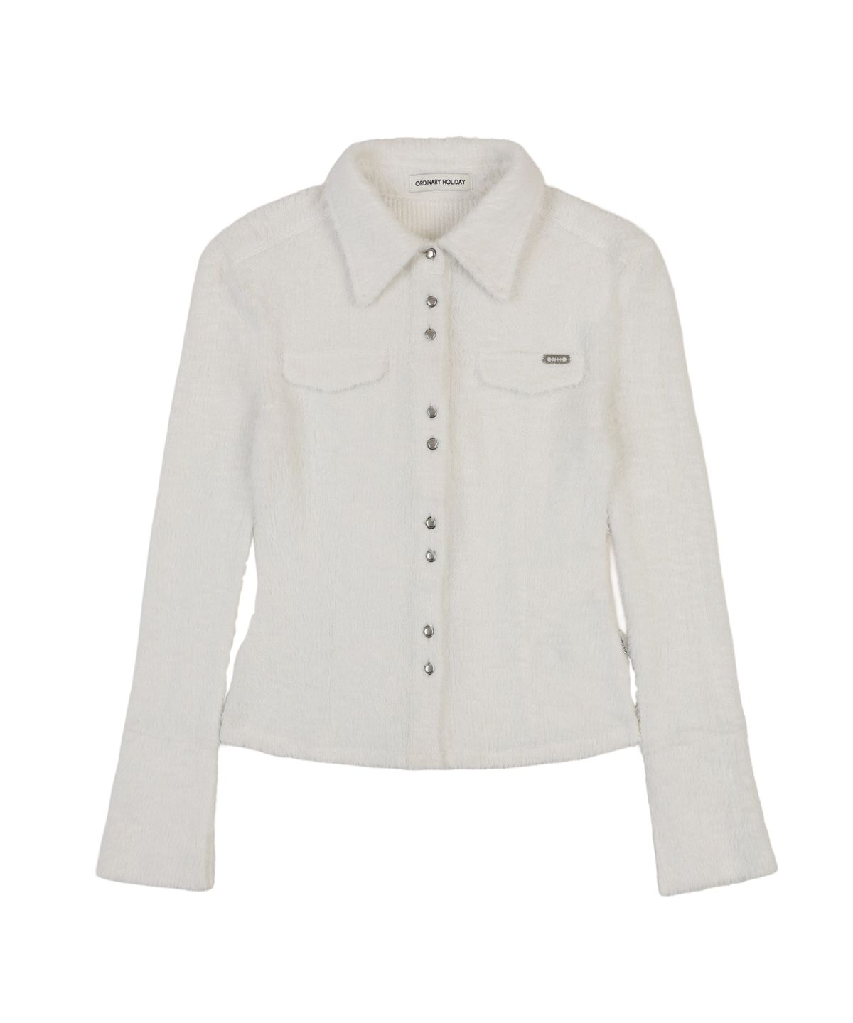 오디너리 홀리데이(ORDINARY HOLIDAY) HAIRY KNIT SHIRT [IVORY]