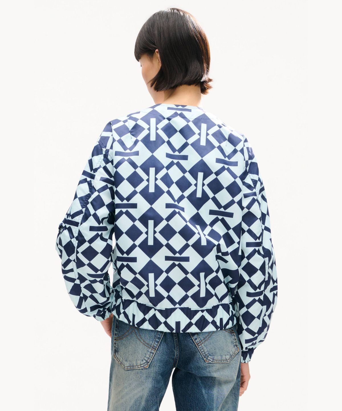겐조(KENZO) 유니섹스 겐조그램 봄버 자켓_K266AUUZ01LBX