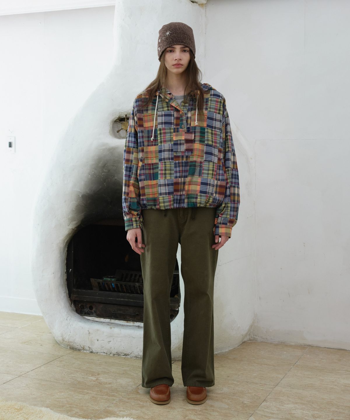 프리터(FRITUR) Rag Patch Hoody Shirt Green_F263SH12