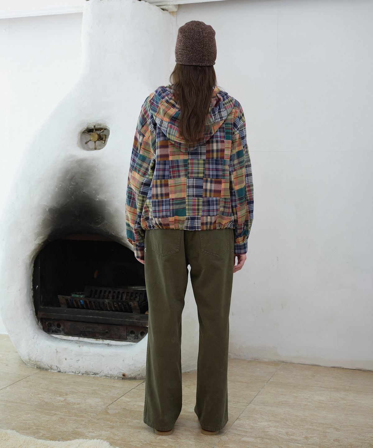 프리터(FRITUR) Rag Patch Hoody Shirt Green_F263SH12