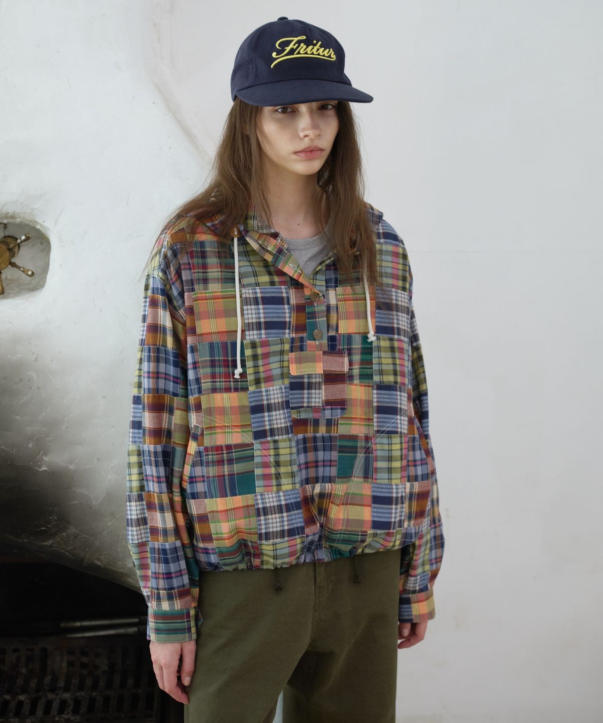 프리터(FRITUR) Rag Patch Hoody Shirt Green_F263SH12