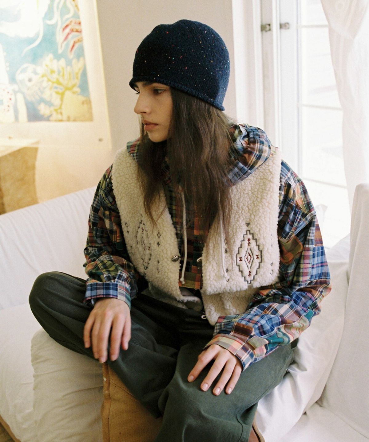 프리터(FRITUR) Rag Patch Hoody Shirt Green_F263SH12