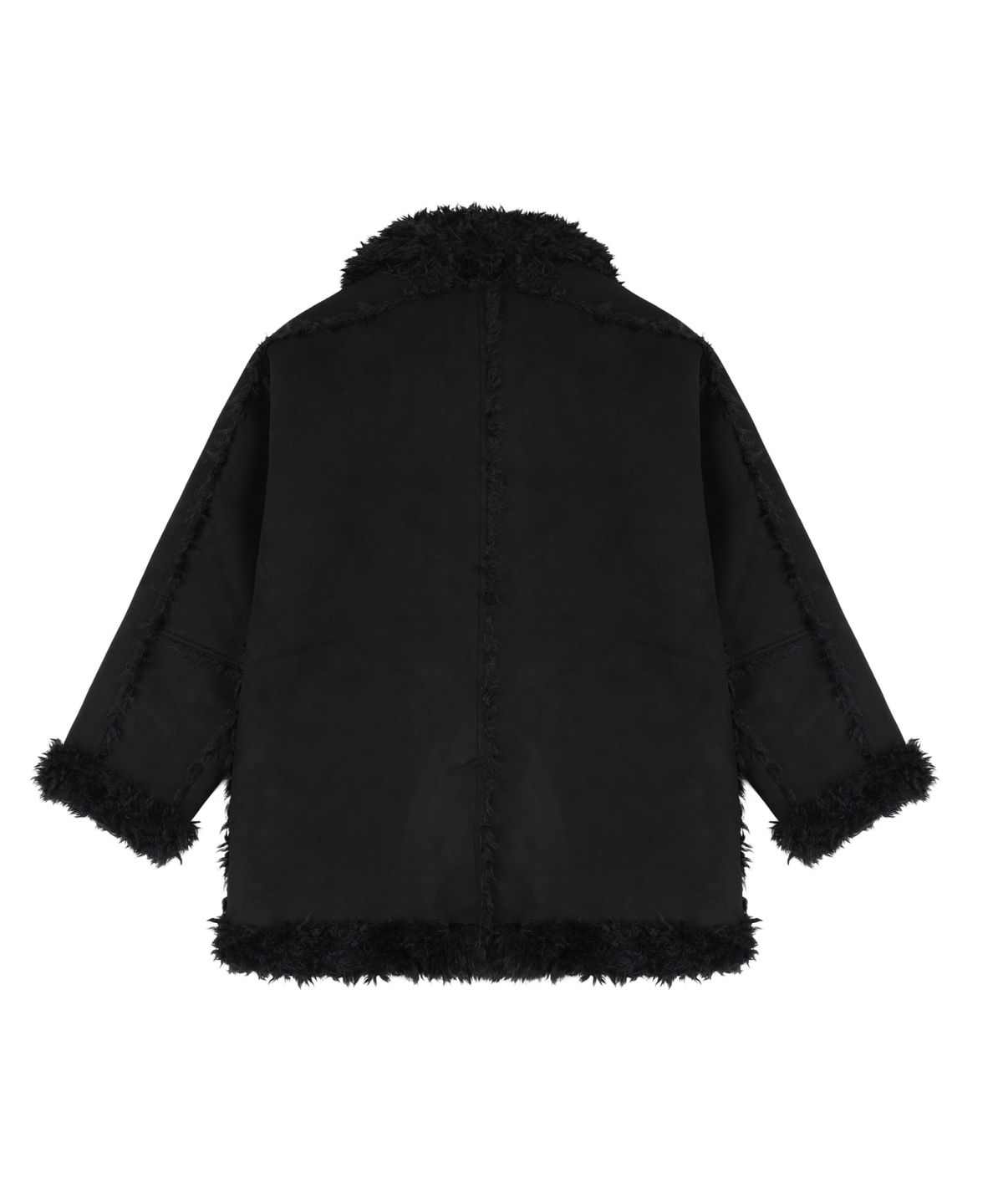 오디너리 홀리데이(ORDINARY HOLIDAY) SHEARING SINGLE FUR COAT [BLACK]