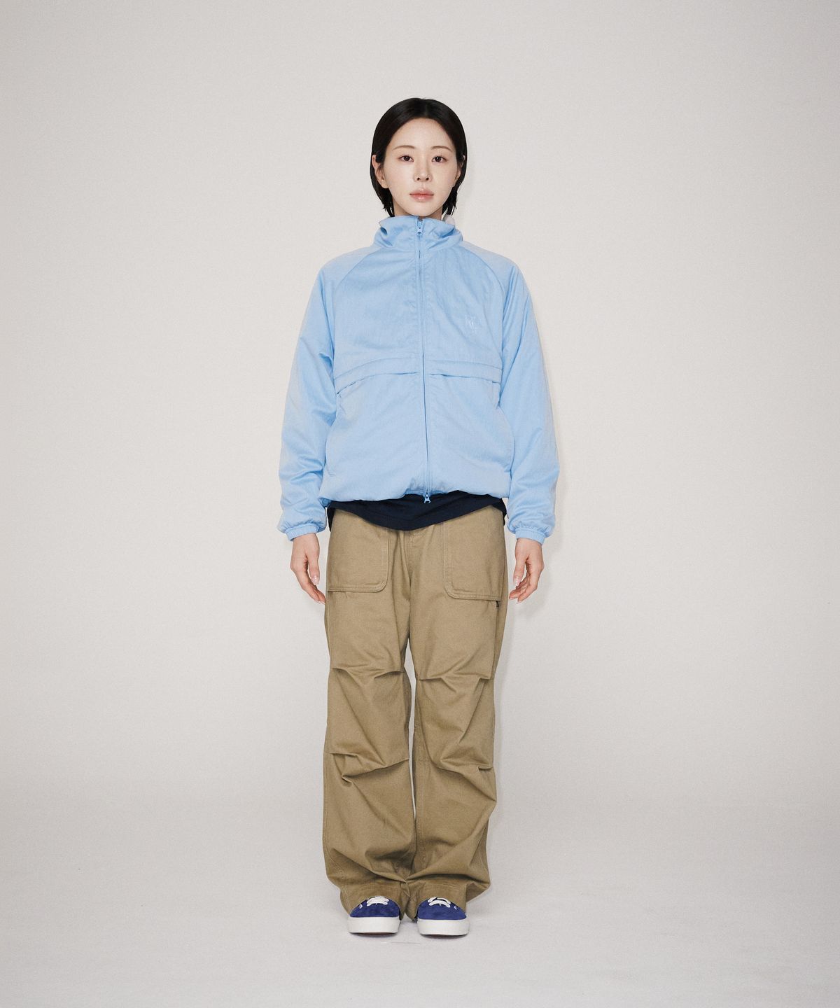 유니버스 가먼트(UNIVERSE GARMENT) 투웨이 스탠드넥 자켓_LIGHT BLUE