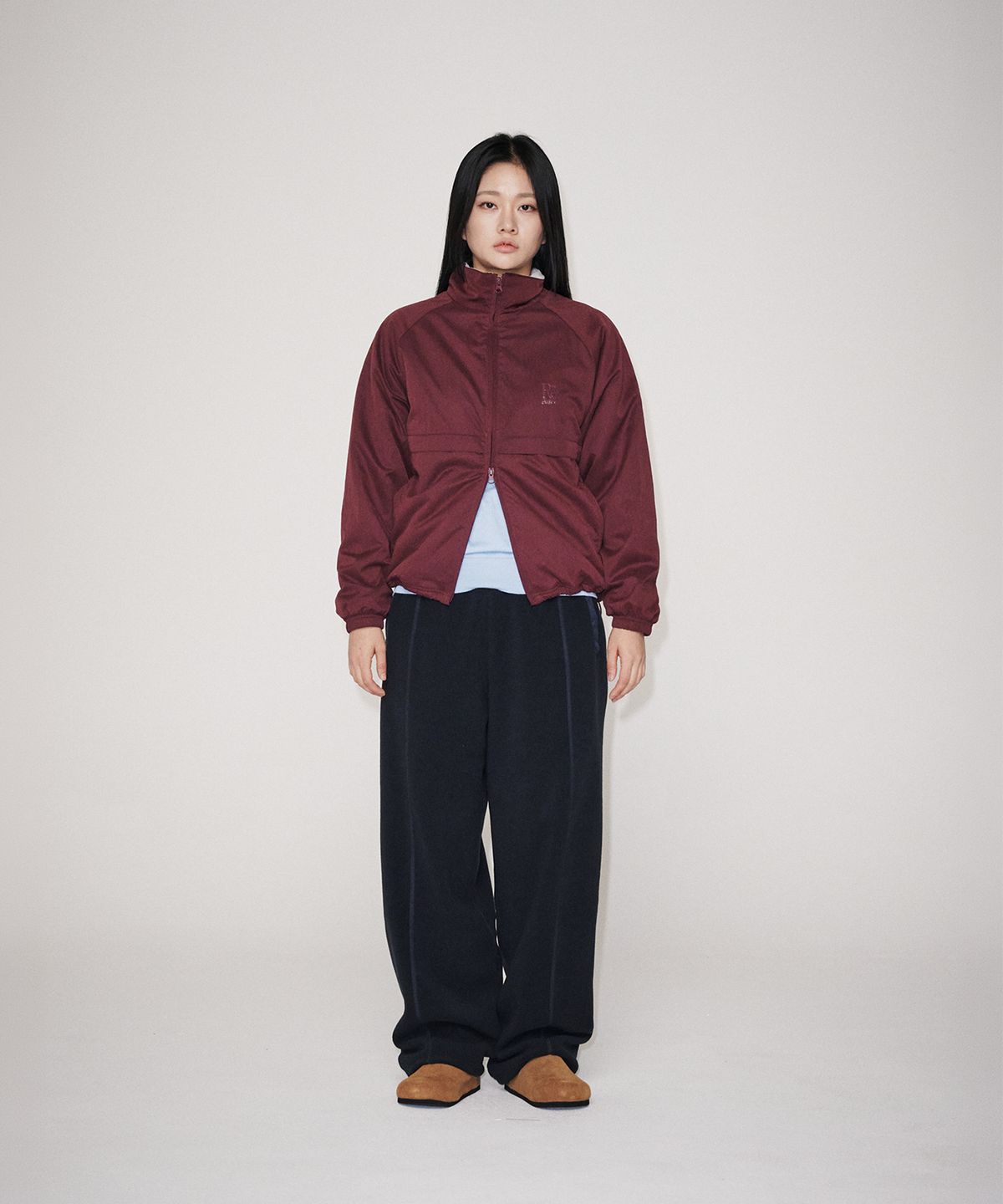 유니버스 가먼트(UNIVERSE GARMENT) 투웨이 스탠드넥 자켓_BURGUNDY