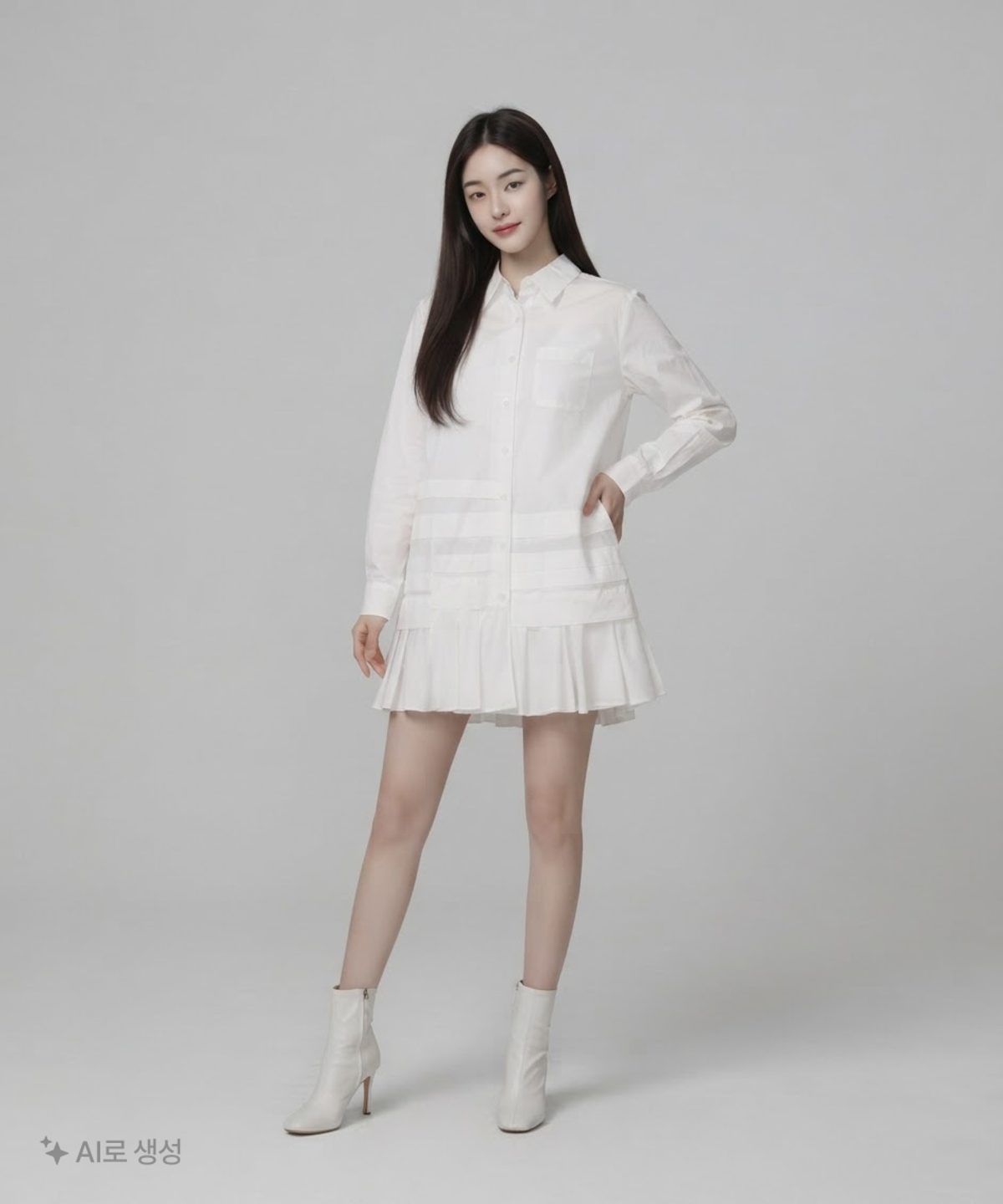 오헤시오(OHESHIO) FRILL LAYERED POCKET SHIRT DRESS L