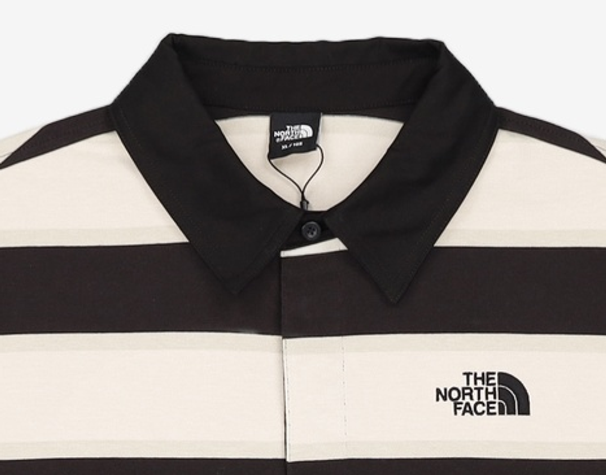 노스페이스(THE NORTH FACE) NT7TR57A 남성 이지온 스트라이프 폴로 티셔츠 BLACK XL