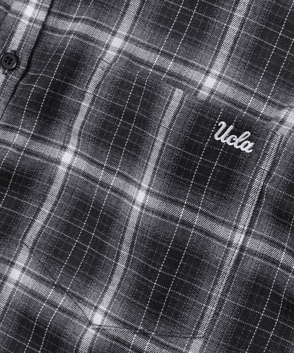 유씨엘에이(UCLA) 남녀공용 오버핏 플란넬 체크 포켓 셔츠[BLACK](UC9LSA1)