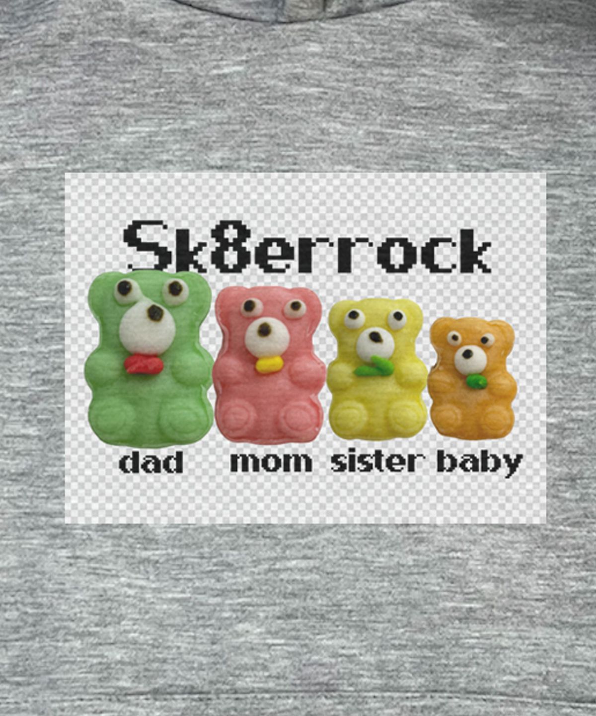스케이터락(SK8ER ROCK) [기모]Sk8er Family Sweat Hoodie (melange gray)