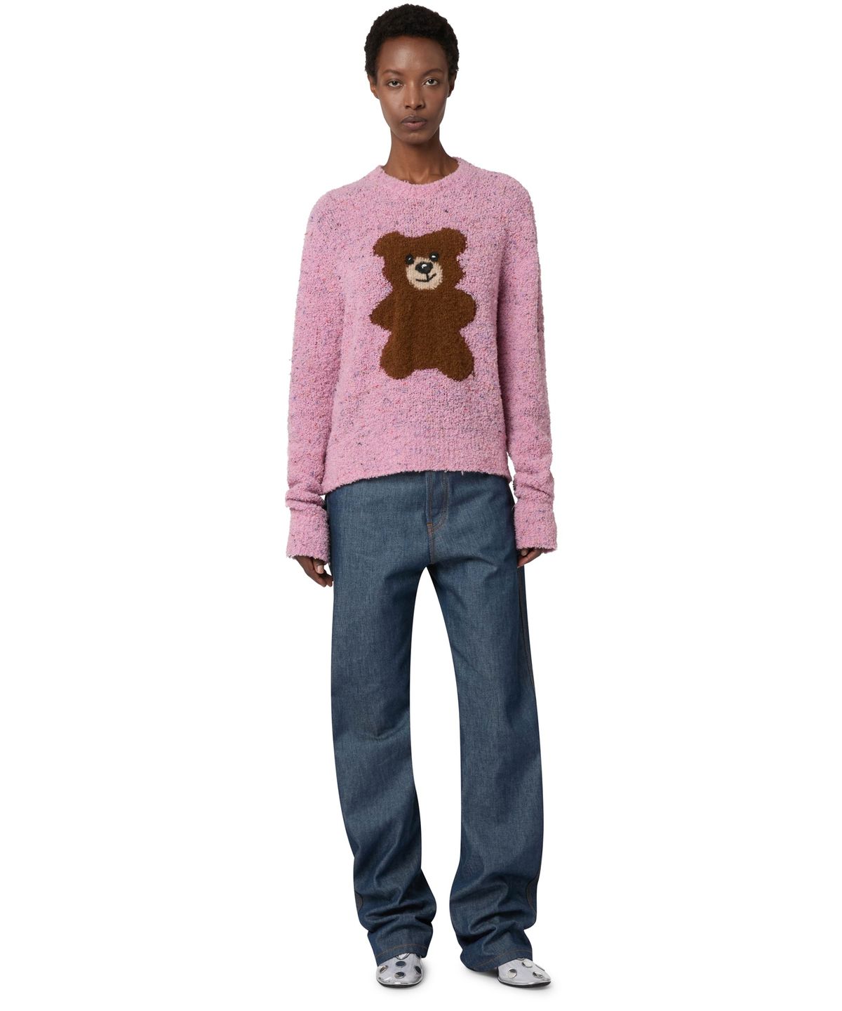 모스키노(MOSCHINO) 테디 부클 울 블렌드 스웨터