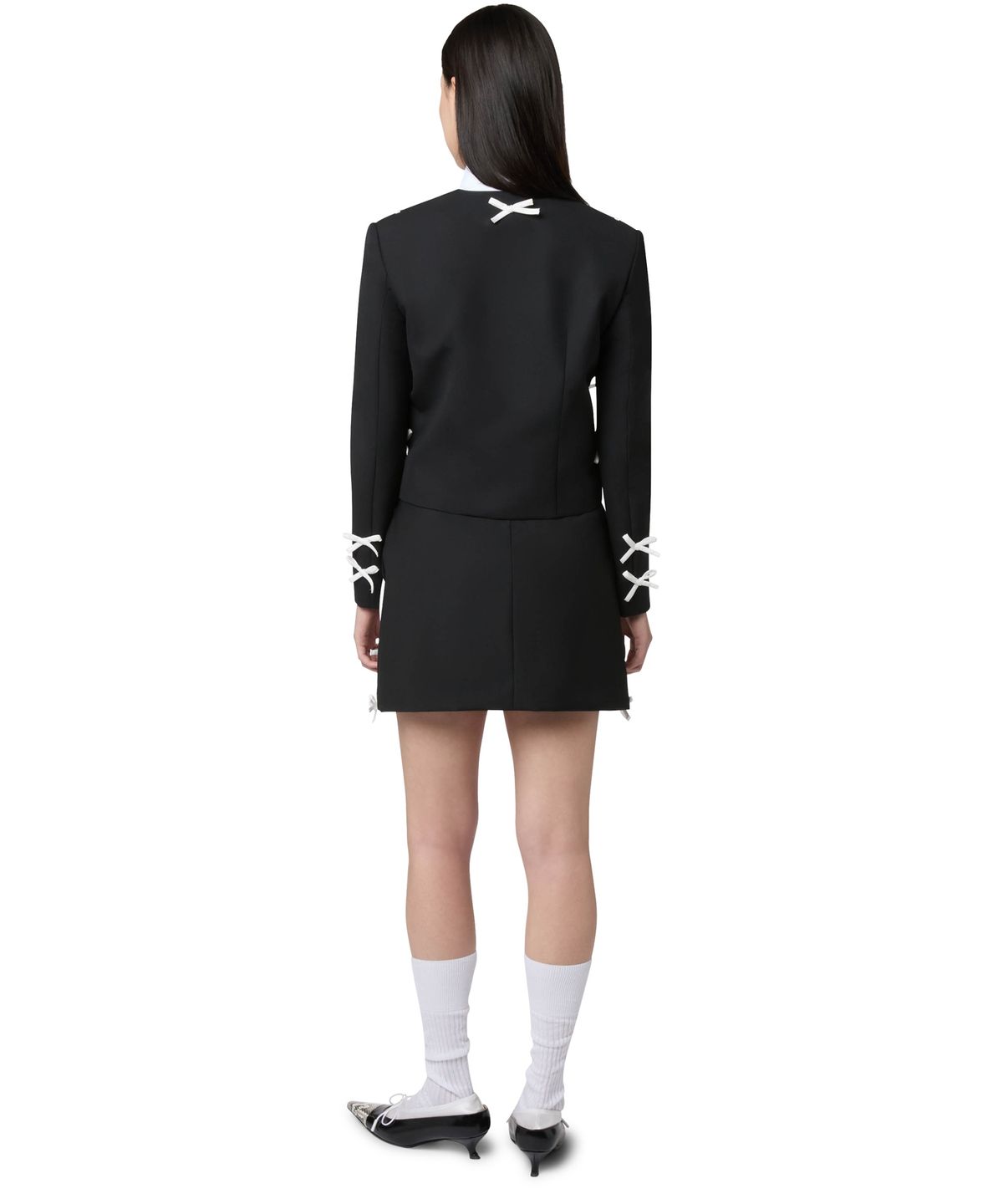 모스키노(MOSCHINO) 리본 디테일 울 블렌드 재킷