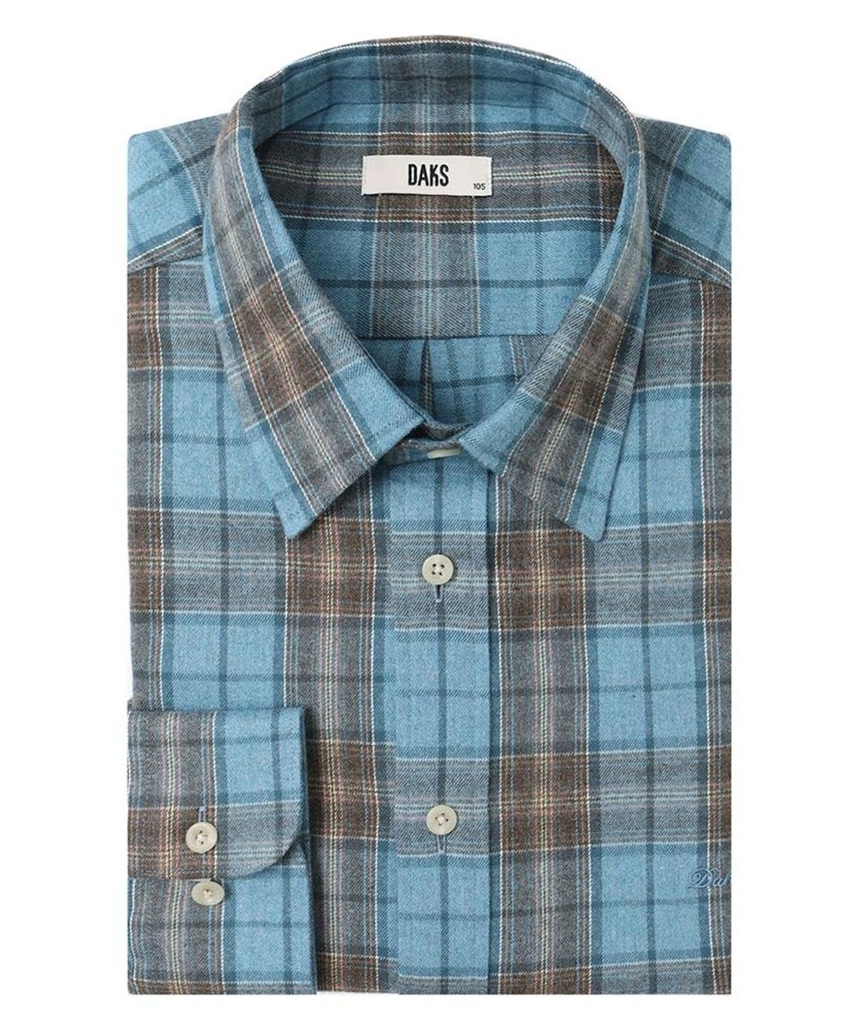 닥스셔츠(DAKS SHIRTS) 면100 미듐체크셔츠 레귤러핏 블루_DMW1SHCL112B1