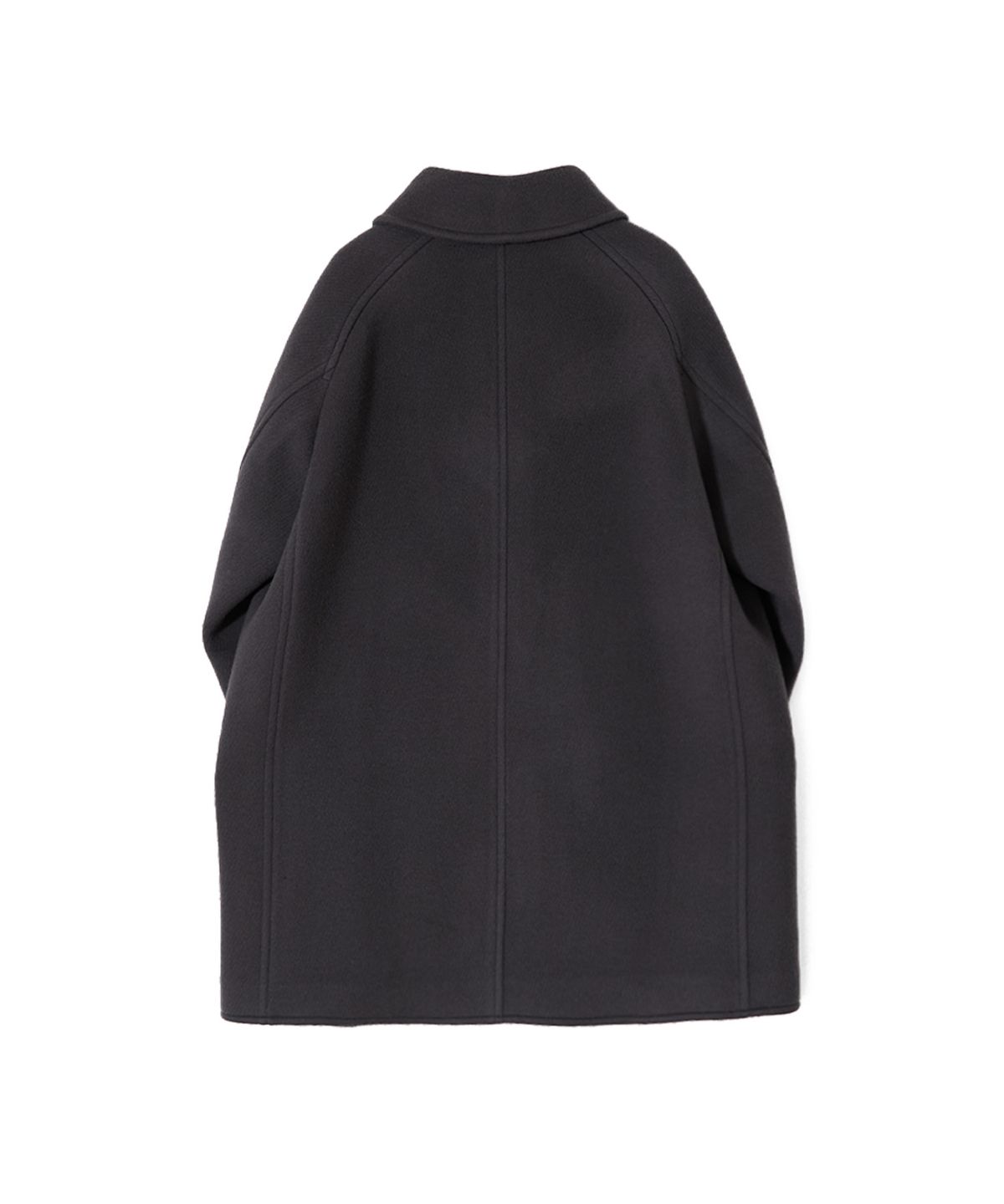 홀리선(HORLISUN) Captain Wool Twill Pea Coat Charcoal