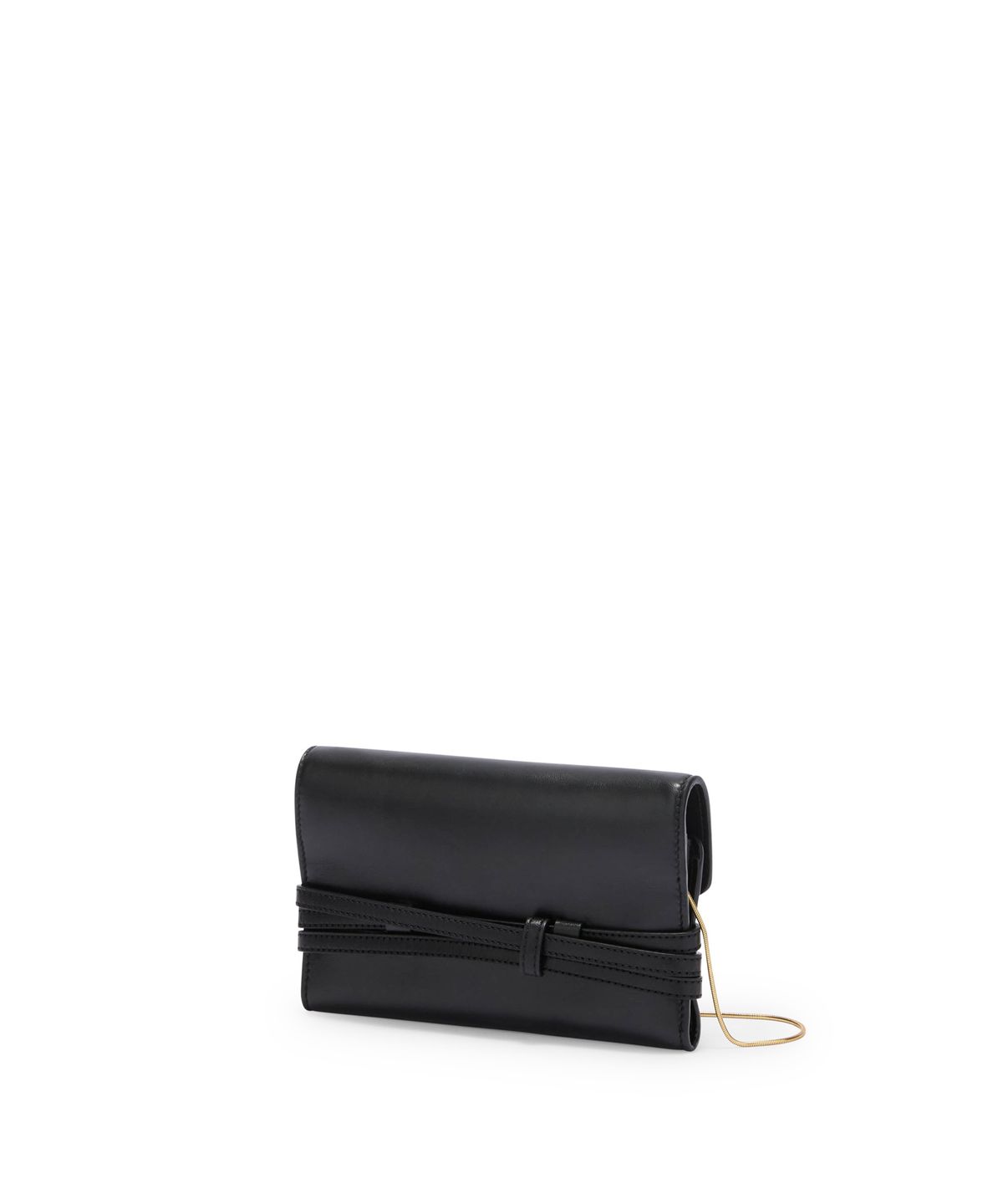 모스키노(MOSCHINO) 타이 미 레더 체인 월렛백 Black