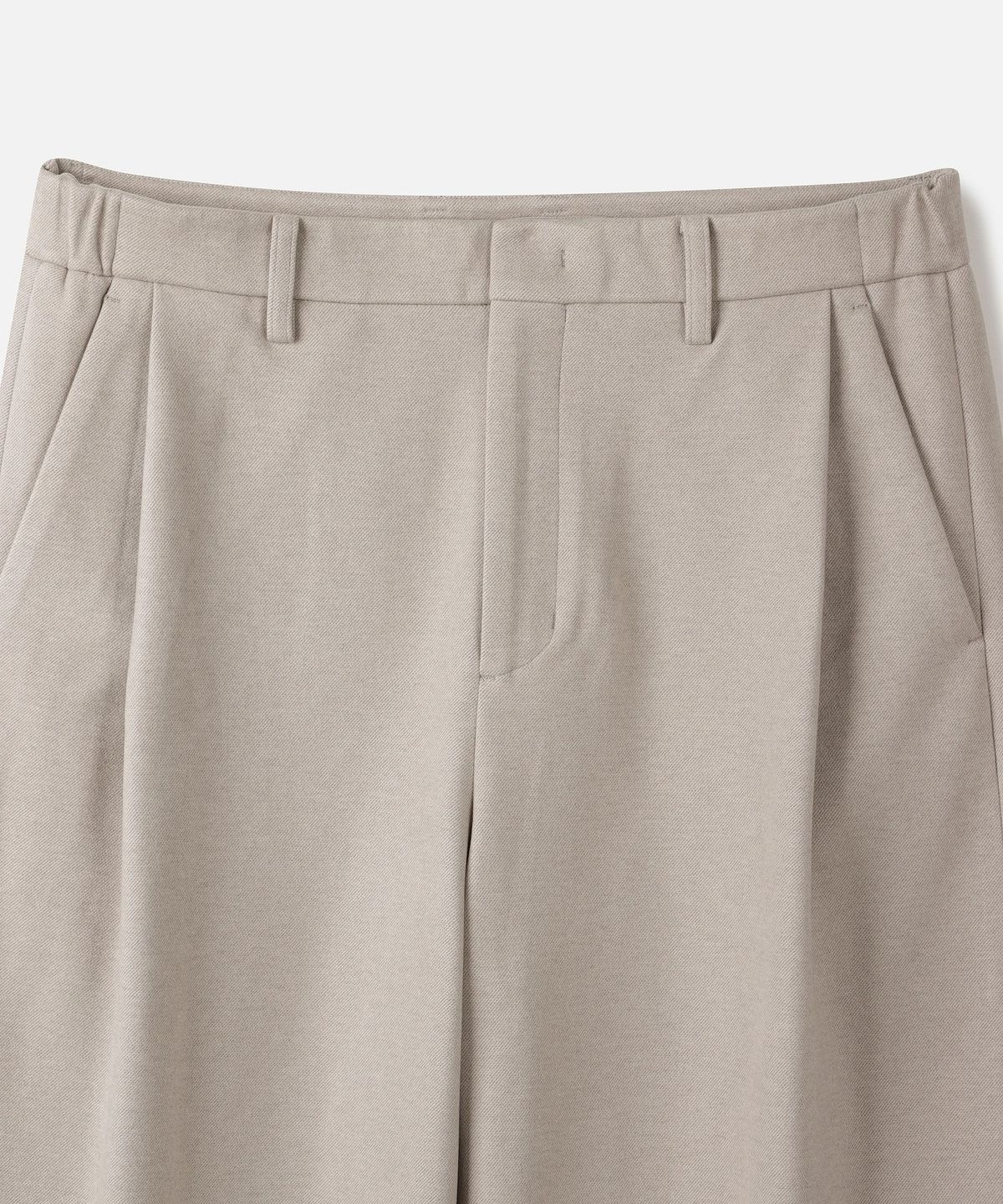 247시리즈(247SERIES) 브러쉬드 플리츠 저지 팬츠 BEIGE