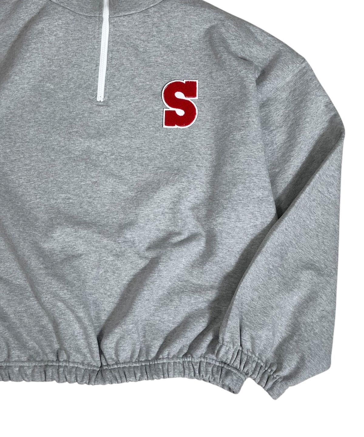 스케이터락(SK8ER ROCK) S Patch Half Zip Sweatshirt (melange gray)
