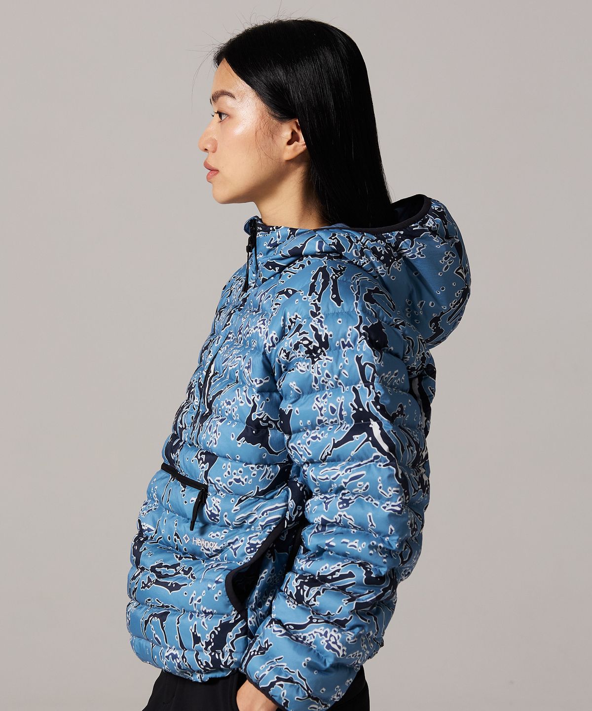 헬리녹스 웨어(HELINOX WEAR) 카모 라이트 팩 다운 아노락_Light Blue