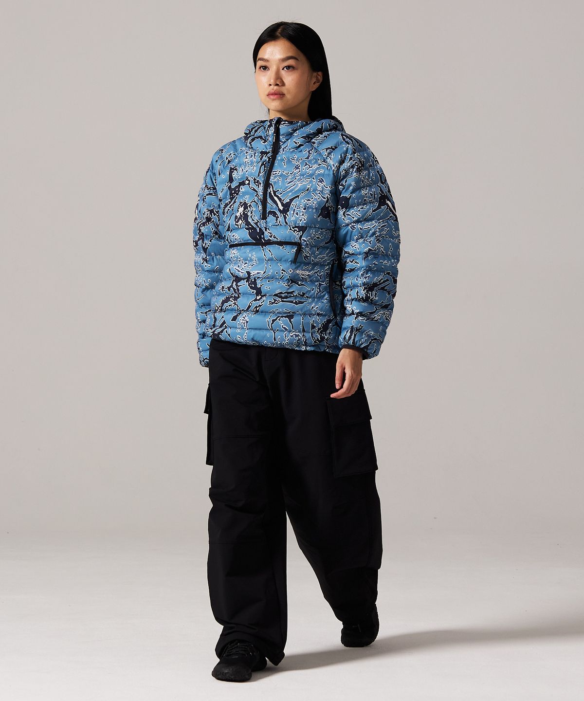 헬리녹스 웨어(HELINOX WEAR) 카모 라이트 팩 다운 아노락_Light Blue