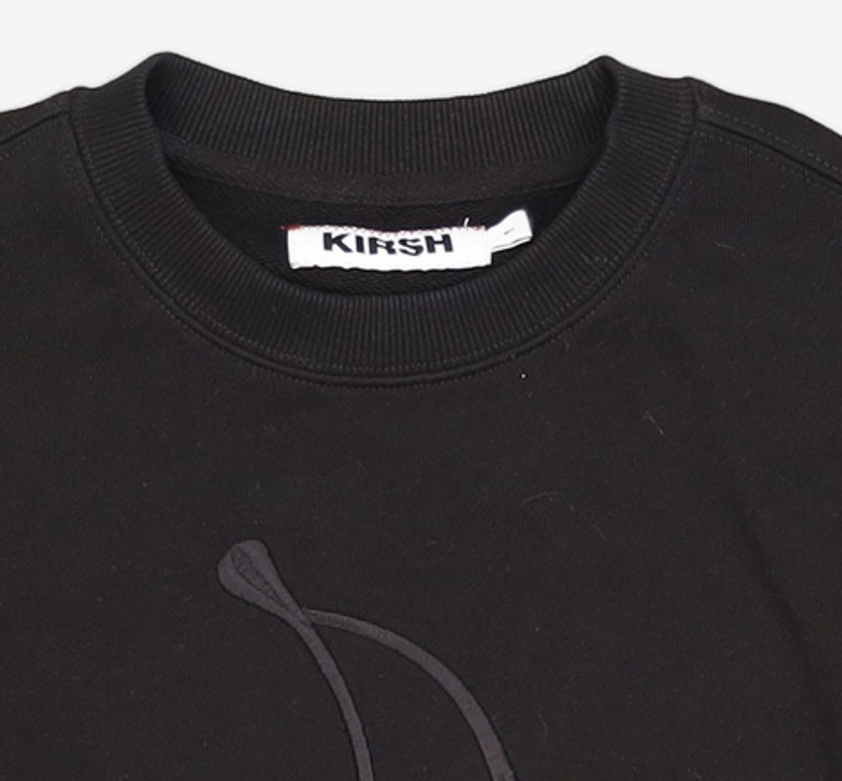 키르시(KIRSH) 빅 체리 부클 크롭 스웻셔츠 [블랙] 1