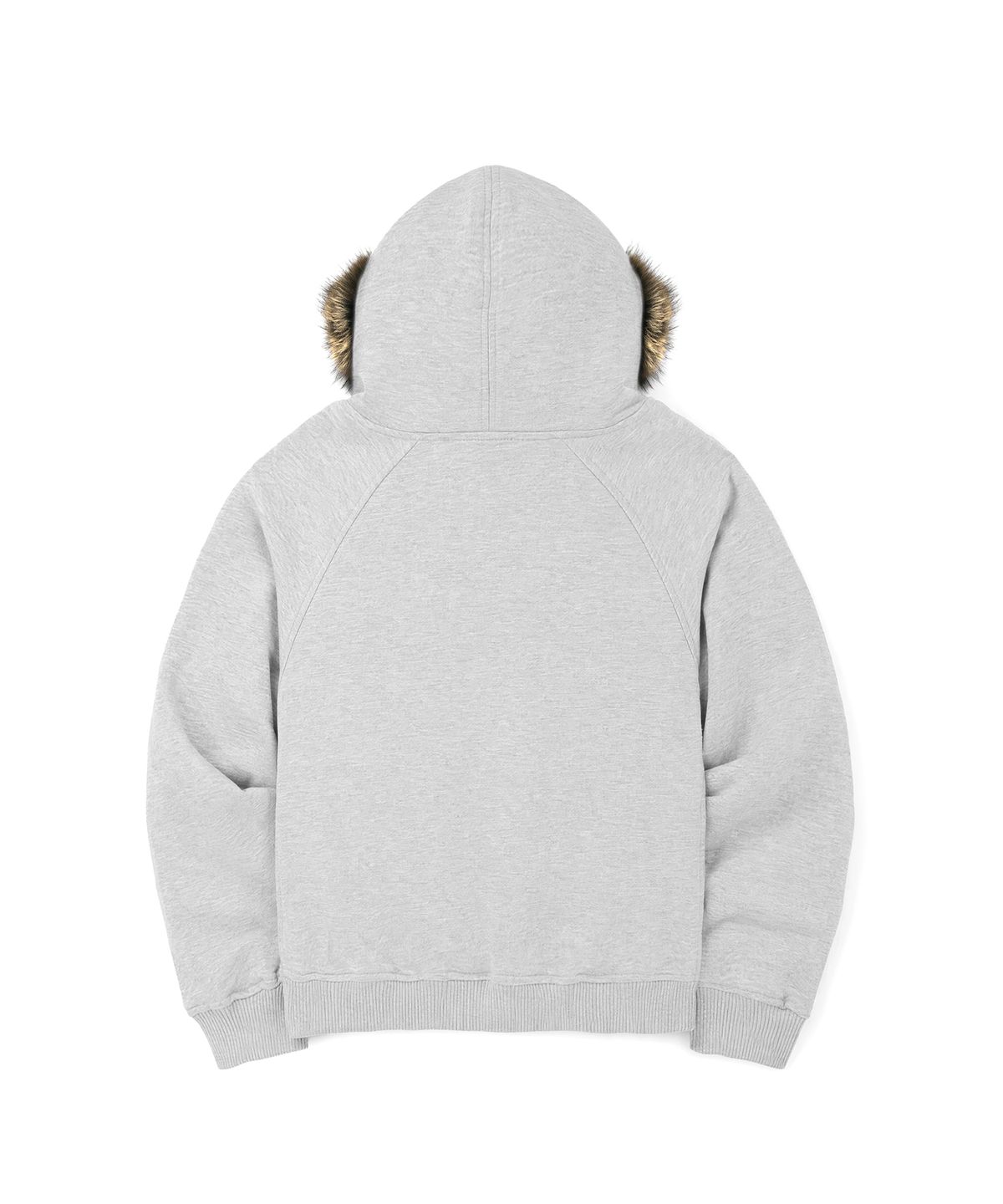 마스마룰즈 어패럴(MASMARULEZ APPAREL) Sparkle Fur-Trim Hood Zip-Up_Melange Gray